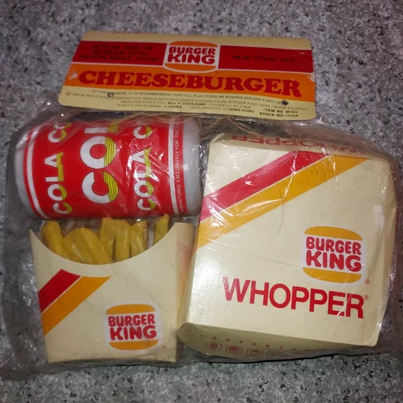 Rare Vintage 1988 Burger King Play Food Set - Picture 1 of 6